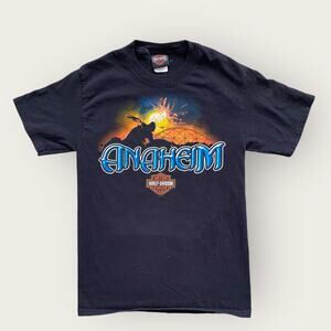 Harley Davidson 2011 T-Shirt Anaheim CA Summer Dealers Meeting Size Small Grunge